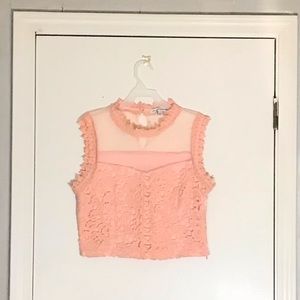 Love Letter Collection L Peach Short Sleeve Blouse